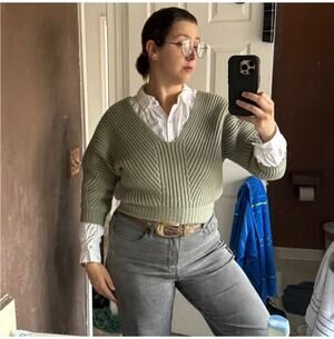 TELA cashmere crop sweater